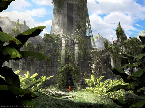 ArtStation - The Temple, Mack Sztaba Kalinga Temple, Thai Background, Jungle Temple, Fantasy Wizard, Concept Art Tutorial, Ancient Kingdom, Dslr Background, Location Inspiration, Vedic Art