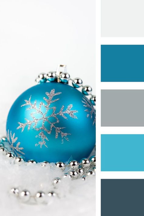 Christmas Color Schemes, Paint Color Combos, Christmas Palette, Color Lessons, Yarn Color Combinations, Blue Christmas Ornaments, Christmas Color Palette, Color Palette Challenge, Color Catalog