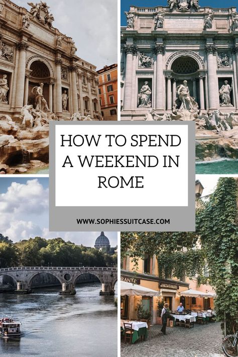 Rome has been around for almost three thousand years and carries all history within its walls, streets and windows. Are you planning on spending a weekend in Rome? Then this guide to spending 48 hours in this magical city will help you decide, where to stay in Rome, things to do in Rome and when to visit Rome #visitrome #rometravelguide #rometravel #italytravel #travelguiderome #weekendinrome #traveltorome Where To Stay In Rome, Italy Road Trip, Weekend In Rome, Places In Rome, Free Things To Do In Rome, Rome Winter, Italy Road, Visit Rome, Things To Do In Rome