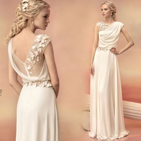 Size: 2XL Bohemian Beach Wedding Dress, Beach Bridal Gown, Long Evening Dresses, Elegant Bridesmaid Dresses, Chiffon Wedding Dress, Plus Size Formal, Plus Size Formal Dresses, Lace Chiffon, Dress Flower