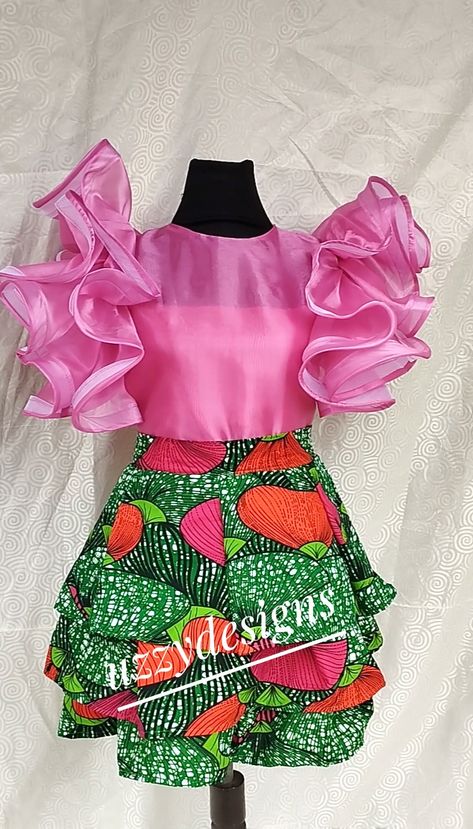 Organza Top And Ankara Skirt, Ankara With Organza Styles, Organdi Tops, Organdi Styles, Nigerian Lace Styles Skirt And Blouse, Organza Tops Designs, Organza Top Styles, Organza Tops, Nigerian Dress Styles