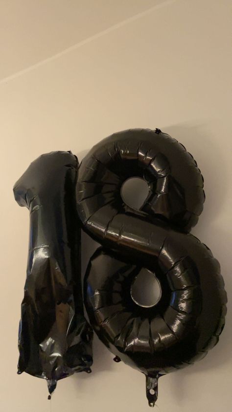 #18 #eighteenparty #eighteen #birthday #birthdayparty #balloons #black #18balloons Black 18th Birthday, Cassano Family, Blackout Party, Black Ballons, The Weeknd Birthday, 18th Birthday Balloons, Mary Birthday, Fairy Kingdom, Black White Parties