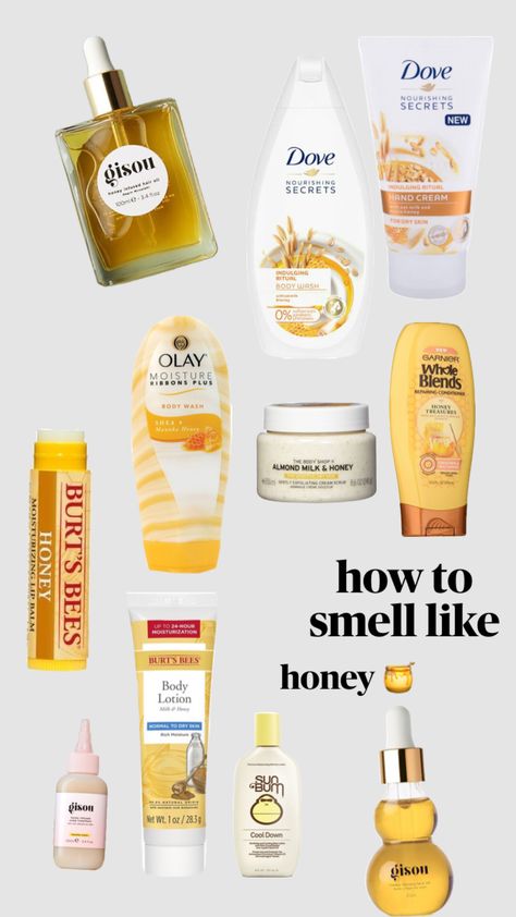 Perfumes That Smell Like Honey, Honey Smell Aesthetic, How To Smell Like Honeysuckle, Honey Scented Perfume, Honey Scented Shower Routine, U Smell So Good, How To Smell Like Milk And Honey, Honey Scented Products, How To Smell Like Almond