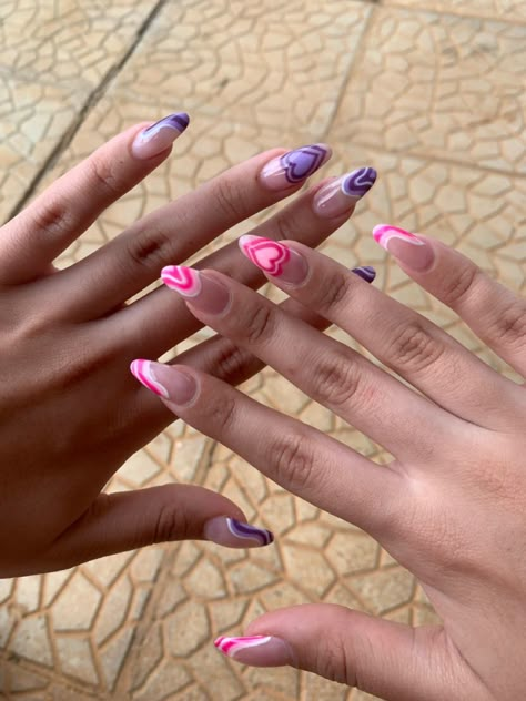 Nails For 3 Friends, Matching Bestie Nails Short, Coordinating Nails For Friends, Matching Nails With Best Friend Almond, Trio Nail Ideas, 2 Different Color Nails On Both Hands, Friendship Nails Designs Best Friends, Matching Nail Designs For Best Friends, Best Friend Nails Ideas Matching