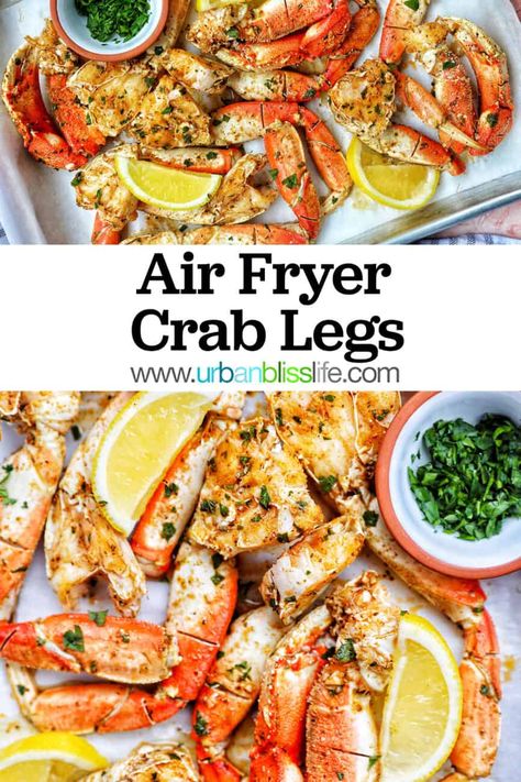 Crab Recipes Easy, Dungeness Crab Legs, Dungeness Crab Recipes, Air Fryer Crab, Crab Legs Recipe, Surimi Recipes, Air Fryer Fish Recipes, Seafood Feast, Summer Seafood Recipes