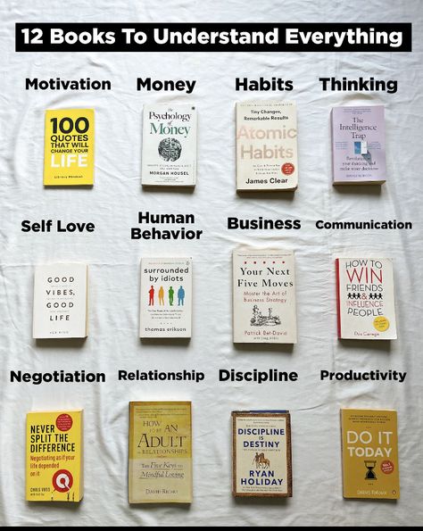 Business Books Worth Reading, 12 Books, Empowering Books, Best Self Help Books, Books To Read Nonfiction, Improvement Books, Self Development Books, Recommended Books To Read, Books For Self Improvement