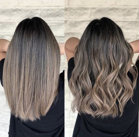 Ash Brown Hair, Brunette Balayage Hair, Ash Blonde Hair, Brown Hair Balayage, Hair Color Highlights, Balayage Brunette, Brown Blonde Hair, Dark Roots, Hair Color Balayage