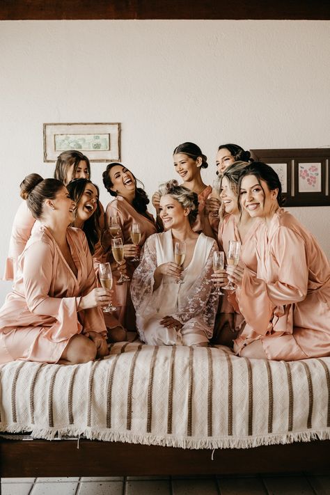 How Many Bridesmaids Should I Have? You Will Be Shocked! On average, you'll find that most brides choose to have between 4 to 6 bridesmaids. Wedding Morning Ideas, Number Of Bridesmaids, Morning Ideas, Wedding Jitters, Friends Celebrating, How Many Bridesmaids, Free Wedding Planning Checklist, Wedding Photography Ideas, Bridesmaids Dress Inspiration