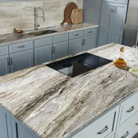 Prefab Countertops, Fantasy Brown Marble, Kitchen Countertops Marble, Fantasy Brown Quartzite, Fantasy Brown Granite, Brown Countertop, Countertops Marble, Fantasy Brown, Marble Countertops Kitchen