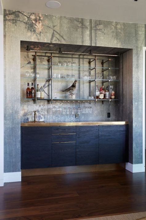 Home Bar Rooms, System Furniture, Modern Home Bar, Loft Wall, Home Bar Design, Built In Bar, Home Bar Designs, Wet Bars, Custom Kitchens