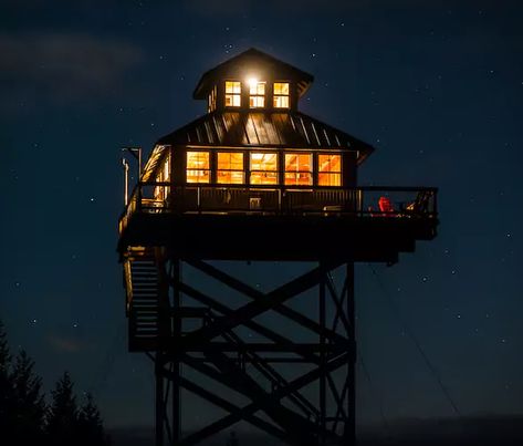 Two Story Cabin, Lookout Tower, Tiny Cabins, Tower House, Farmhouse House, Tiny Cabin, Watch Tower, Light House, Cozy Cabin