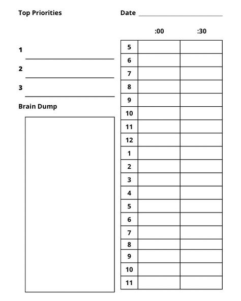 The Original Time Box Template The Time Box Planner, Time Boxing Template, Timeboxing Template, Time Boxing Planner, Daily Time Management, Time Boxing, Brain Dumping, Boxing Techniques, Free Planner Templates