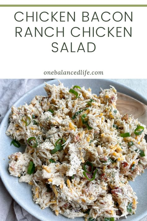 This easy chicken bacon ranch chicken salad recipe is not only so simple to make but filled with all the flavor! It makes for a perfect weekday lunch or quick dinner. #EasyRecipes #ChickenSalad #ChickenBaconRanch Chicken Bacon Ranch Chicken, Bacon Ranch Chicken Salad, Ranch Chicken Salad Recipe, Chicken Bacon Salad, Ranch Chicken Salad, Bacon Ranch Chicken, Chicken Salad Sandwich Recipe, Delicious Chicken Salad, Making Chicken