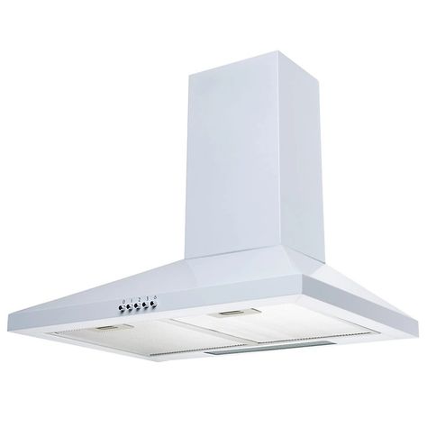 SIA CHL60WH 60cm White Pyramid 3 Speed Chimney Cooker Hood Kitchen Extractor Fan | DIY at B&Q Kitchen Extractor Fan, Hood Kitchen, Kitchen Extractor, Chimney Cooker Hoods, Electric Hob, Extractor Fan, Extractor Fans, White Appliances, Cooker Hood