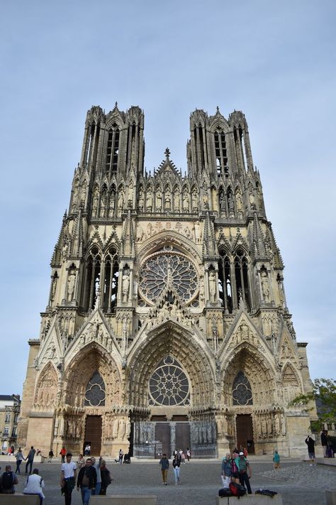 Notre Dam de Reims (The most beautiful cathedral) Reims Cathedral, Gcse Textiles, Box Project, Notre Dame, Most Beautiful, Architecture, Building, Travel, Art