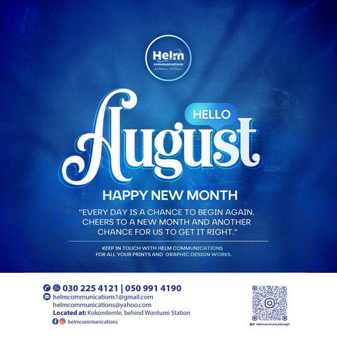 HAPPY NEW MONTH - AUGUST Call or Whatsapp 0240449415 for all your E flyer designs #graphicdesign #namingceremony #ghanaartists #fypage New Month Design Flyer, Happy New Month Design, New Month Design, New Month Flyer, Month Design, Happy New Month, Hello August, Characters Inspiration Drawing, Naming Ceremony