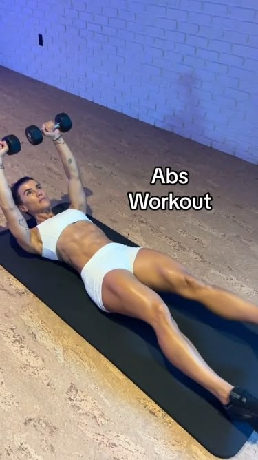 Elevate your ab routine with the added intensity of dumbbells, courtesy of @senada.greca. This workout not only targets your core but also helps you build muscle more efficiently.🏋️‍♀️ #AbWorkout #DumbbellWorkout #CoreStrength #MuscleBuilding #FitnessGoals Core Workout For Women, Exercise For Fat Loss, Fitness Exercises At Home, Pilates Aesthetic, Beginner Yoga Workout, Abs Workout Gym, Exercises At Home, Exercise At Home, Abs And Cardio Workout