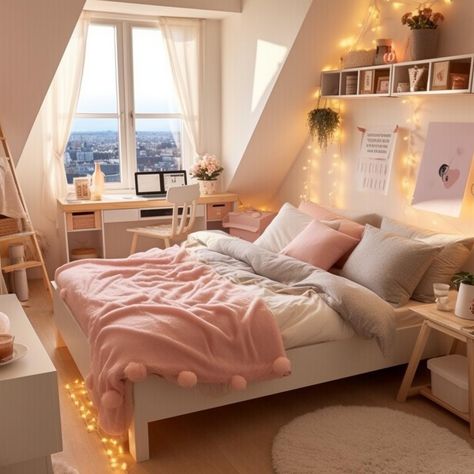 Aprenda como criar um quarto iluminado e aconchegante para adolescentes com instruções e sugestões. Teen Room, Bedroom, Home Decor, Design, Home Décor