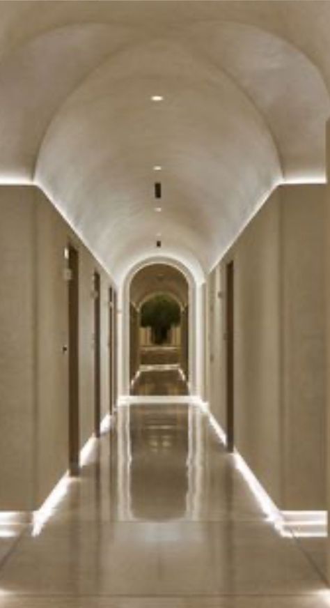 Spa Design Interior, Wellness Center Design, Vintage Mansion, Clinic Interior, Hotel Corridor, Ceiling Design Ideas, Spa Interior Design, Corridor Design, Architectural Lighting Design