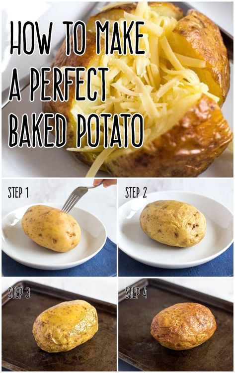 Jacket Potato Recipes, Vegetarian Potato Recipes, Jacket Potato Recipe, Stuffed Recipes, Jacket Potatoes, Perfect Baked Potato, Jacket Potato, Potato Recipes Side Dishes, Easy Family Dinners