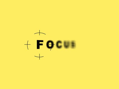 focus by Vicky on Dribbble Focus Logo, Logo Motion, Motion Graphics Logo, Motion Graphics Typography, Motion Logo, Funny Logo, Animation Types, Motion Graphics Gif, Motion Poster