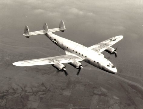 The stunning Constellation, nicknamed Connie for short, was conceived by the Lockheed Corporation in 1939 to... Lockheed Constellation, Howard Hughes, Supermarine Spitfire, P51 Mustang, Air Force One, Commercial Aircraft, Aviation History, History Pictures, Vintage Aircraft