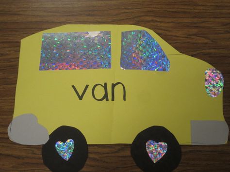 V is for van Van Craft For Preschool, Letter V Crafts For Toddlers, V Crafts For Preschool, Letter V Crafts For Preschoolers, Letter V Activities For Preschool, Special Classroom, Letter V Crafts, Alphabet Crafts Preschool, Nursery Crafts