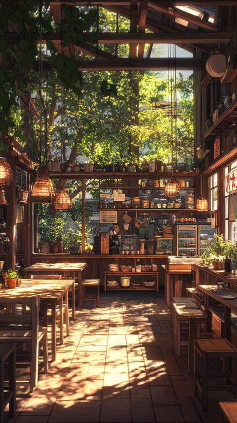 #Aesthetic #Wallpaper #iPhone #aiwallpaper #aiart #wallpapers #anime #animewallpaper Cozy Village Aesthetic, Cozy Cafe Wallpaper, Aesthetic Cafe Wallpaper, Cozy Wallpaper Iphone Aesthetic, Cafe Concept Art, Before The Coffee Gets Cold, Cozy Anime, Korean Cafe, Anime House