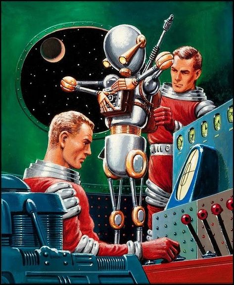 Retro Futurism no Instagram: “Foundation. Follow @the.futurism for the best retro futuristic artworks daily! - Artist: Micheal Whelan Hashtags: #retrowave #scifi…” 1950s Space Art, Retro Futurism Art, Pulp Fiction Comics, Pulp Science Fiction, Science Fiction Movie Posters, Fallout Concept Art, Futurism Art, Cyberpunk Armor, Space Suits