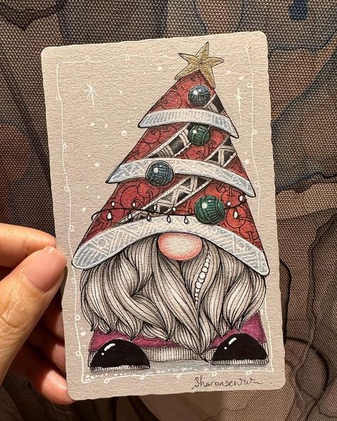 Zentangle Christmas Cards Ideas, Zentangle Gnomes, Zentangle Christmas Cards, Christmas Zentangle Patterns, Christmas Zentangle, Zentangle Christmas, Zantangle Art, Snowman Coloring Pages, Zentangle Artwork