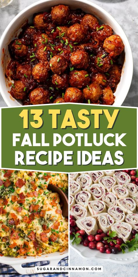 Potlucks do not just spread the good cheer of coming together with your favorite people; they are also a chance to enjoy the company of great food while sharing a dish you love. Fall potluck recipes are quite fun, as you can add abundant, vibrant fall produce to your dish. Fall Potluck Main Dish, Potluck Thanksgiving Recipes, Fall Soup And Salad Party Ideas, Thanks Giving Potluck Ideas, Fall Recipes For Potluck, Company Potluck Ideas, Easy Potluck Main Dish Recipes, Quick Pot Luck Dish, Foods To Bring To A Potluck