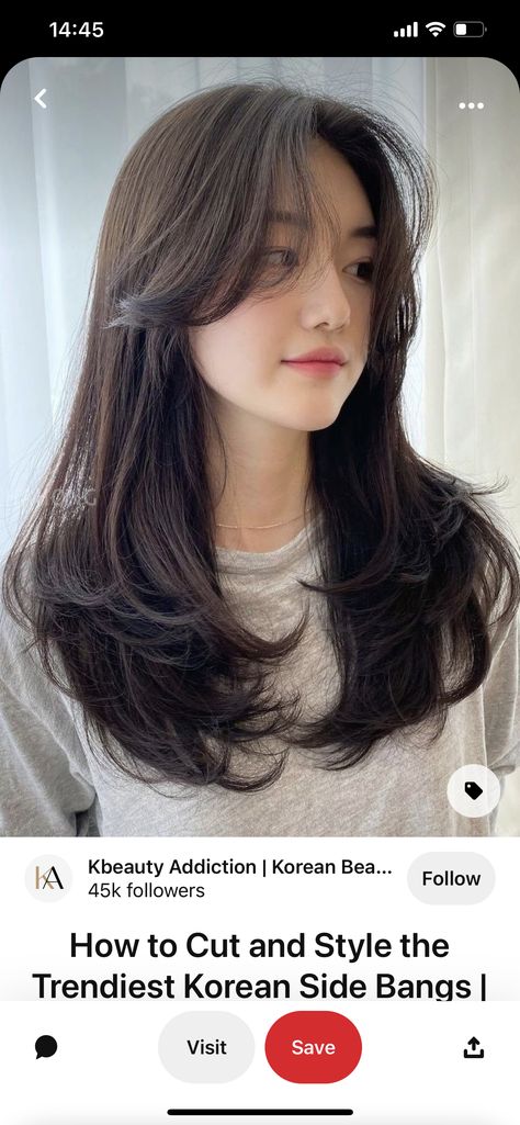 Midlength Haircuts With Bangs, Butterfly Haircut, Bangs With Medium Hair, Midlength Haircuts, Side Bangs, Haircuts With Bangs, Medium Hair, Cut And Style, Medium Hair Styles