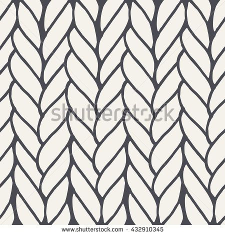 Decorative knitting braids seamless pattern. Endless hand drawn grey stylized sweater fabric. Trendy stylish texture with rough edges. Perfect for fabric design, wallpaper, wrapping, backdrops Pattern Design Drawing, Textures Fashion, Silhouette Template, Stylish Headbands, Repair Clothes, Fashion Sketchbook, Cool Diy Projects, Technical Drawing, Pattern Drawing