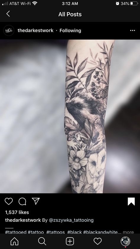 Sleeve Nature Tattoos For Women, Wildlife Half Sleeve Tattoo, Leg Sleeve Animals, Woodland Half Sleeve Tattoo, Forest Arm Tattoo Women, Woodland Theme Tattoo Sleeve, Woodland Forest Tattoo, Large Nature Tattoo, Wild Life Tattoos Sleeve