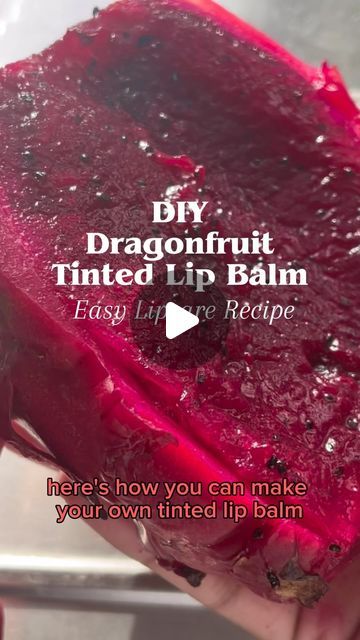 delhicious on Instagram: "✨DIY TINTED LIP BALM✨ This is such an easy recipe and a great one for little ones who are playing with your lipstick💄. Dragonfruit is packed full of vitamin C and E and is commonly used in face masks in India. However the beautiful red pigment inside is perfect to make a plant-based tinted lip balm. Recipe - Squeeze the juice of a dragonfruit - Take 2 tbsp of Shea butter and 1 tablespoon beeswax - Melt down in a double boiler - Let it cool slightly before adding the juice in slowly and keep mixing - Pour into a container and let it cool. That’s it! It has a subtle colour which is pretty long lasting for a natural tinted lip balm! . . . #dragonfruit #diy #diylipbalm #tintedlipbalm #pinklips #lipcare #desi #southasian #indian #dragonfruits #parents #kidsfriendl Diy Lip Tint, Tinted Lip Balm Diy, Lip Tint Diy, Tinted Lip Balm Recipe, Diy Lip Mask, Lip Balm Diy, Lip Balm Recipe, Diy Lip Balm Recipes, Diy Jelly