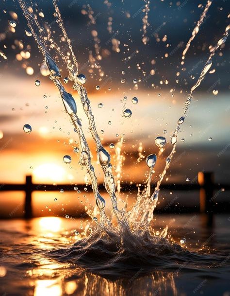 Water Splash Photography, Persons Reflection In Water, Water Splash Product Photography, Splashing Water Photography, Sunset Reflection On Water, Sunrise Reflection On Water, Splash Photography, New Wallpaper, Graphic Resources