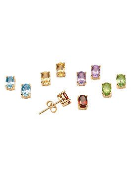 Gemstone Earring Set | Norm Thompson Palm Beach Jewelry, Hot Jewelry, Gemstone Stud Earrings, Sterling Silver Stud Earrings, Gemstone Studs, Silver Stud Earrings, Affordable Jewelry, Stud Earrings Set, Online Earrings