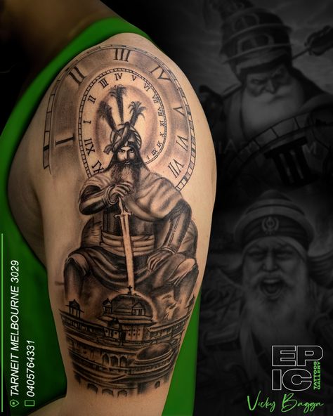 Hari Singh Nalwa Tattoo Design, Sikh Tattoo Ideas Men, Singh Tattoo Design, Sikh Warrior Tattoo Design, Punjabi Tattoo Men, Punjabi Tattoo Ideas, Punjabi Tattoo Ideas Women, Punjab Tattoo Ideas, Sikh Tattoo Ideas