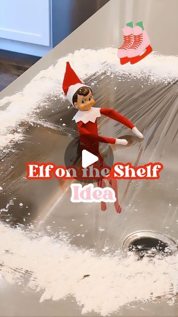 Jordyn Wilson • DIYs ✨ Seasonal Inspo ✨ Motherhood on Instagram: "Elf on the Shelf Idea: Falls through the Ice ❄️ I forgot to add a little flour around this body to look like the ice “shattered” but it’s so cute! Tape the cling wrap super tight on each side and cut a small hole in the middle. Slowly push the elf into the cling wrap and it holds perfectly in place! I added flour and some Buffalo snow i had laying around around the edge! I saw this idea on Pinterest last year somewhere, so it’s not original to me but I wanted to share in case you needed an idea with easy items we all have in the kitchen! #elfontheshelf #elfontheshelfideas #momsofinstagram" Elf On The Shelf Hiding Ideas, Flour Elf On The Shelf, Elf On The Shelf Painting Ideas, Elf On The Shelf Window Ideas, Funny Places To Hide Your Elf, Elf Hiding Ideas, Cute Elf On The Shelf Ideas, Diy Elf On The Shelf Ideas, Elf On The Shelf Im Back Ideas