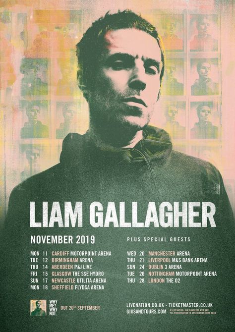 Leeds Festival, Why Me, Uk Tour, Tour Poster, Liam Gallagher, London Tours, Tour Posters, Gig Posters, Band Posters