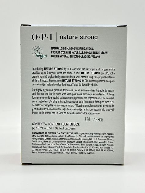 OPI NatureStrong Duo Set, &quot;Knowledge Is Flower&quot; &amp; &quot;A Clay In The Life&quot; 0.5 Fl Oz Warehouse Storage, Womens Nails, Nail Lacquer, Packaging, Signs, Nails