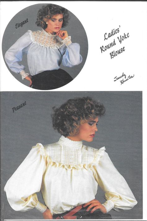 Sandy Hunter  SH 121 - Ladies  Heirloom Round Yoke Blouse - Misses 6 -18 - New/unused by TimeforStitching on Etsy Steampunk Festival, Western Blouse, Victorian Blouse, Sewing Blouses, Cat Dress, Heirloom Sewing, Victorian Clothing, Clothing Designs, Gathered Sleeves