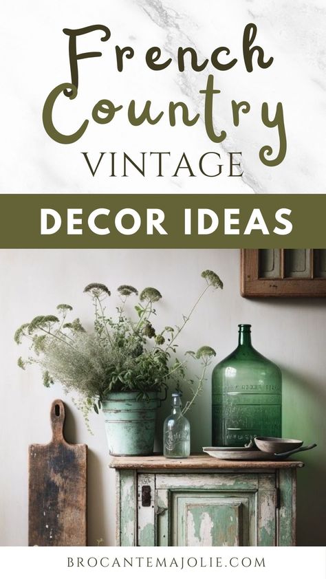 Transform your home with the allure of French Vintage Decor and create a space that exudes charm and character. Our guide offers ideas for decorating every room in your home, from the bedroom to the bathroom, with vintage-inspired touches. Whether you're drawn to French vintage furniture or antique accessories, explore how to incorporate these elements into your decor and create a space that feels uniquely yours. Vintage Summer Home Decor, Incorporating Antiques Into Modern Decor, French Decorating Ideas, Country Vintage Decor, Dark Betty, French Vintage Furniture, Decorating With Antiques, Interesting Rooms, Vintage French Decor