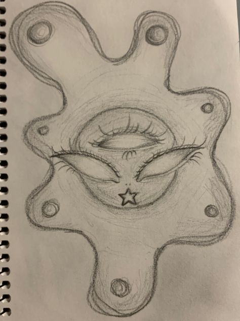 Weeds Drawing Sketches Aesthetic, Spiritual Drawings Ideas Easy, Cut Drawing Ideas, Alien Drawings Trippy, Things To Draw Trippy, Trippie Paintings, Sketches Trippy, Hippie Sketches Doodles, Cool Trippy Drawing Ideas Easy