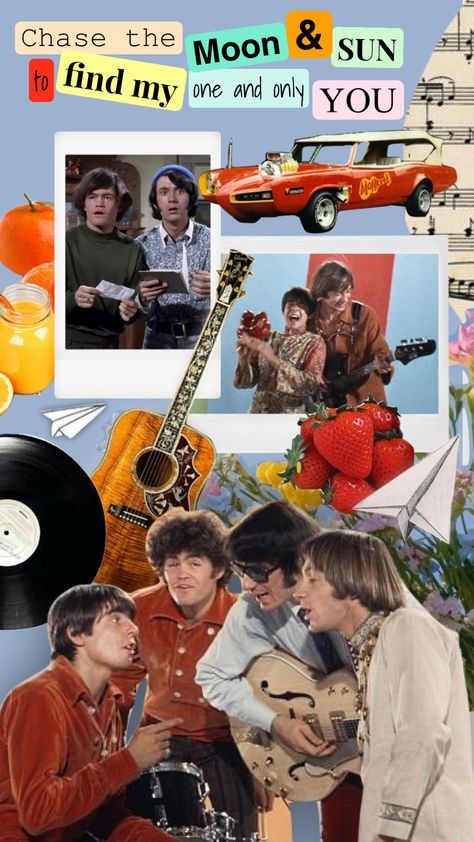 #monkees #themonkees #music #boyband #60saesthetic #60sculture #60sicons The Monkees Wallpapers, 60’s Aesthetic, 60s Icons, Chasing The Sun, Classic Movie Stars, The Monkees, Good Afternoon, Iphone Wallpapers, Music Bands