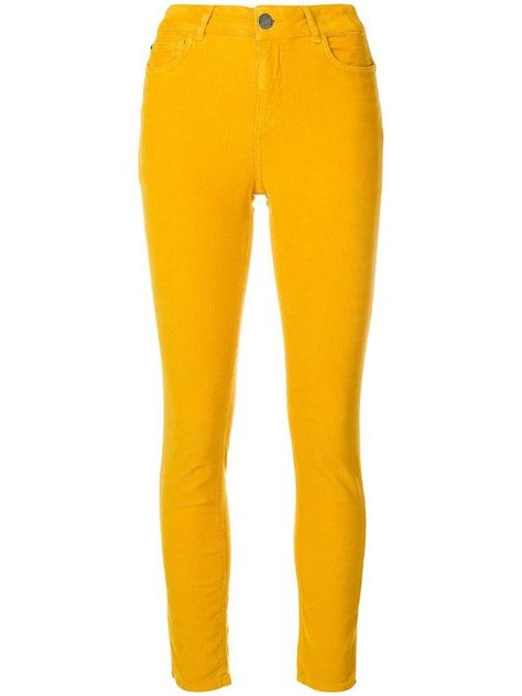 Twin-Set Skinny Corduroy Trousers Clothing Wardrobe, Baby Queen, Yellow Jeans, Corduroy Trousers, School Clothes, Studio 54, Jean Trends, What To Buy, Motorcycle Gear