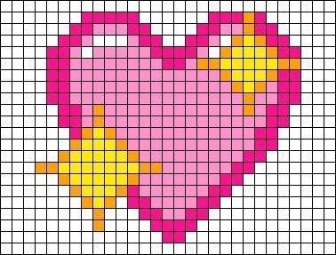 Cute Grid Art, Pink Alpha Pattern, Unif Stitch Bag Pattern, Pixel Grid Pattern, Cute Pixel Art Grid, Tiny Perler Bead Patterns, Pixel Art Grid Easy, Pixel Art Pattern Easy, Pixel Art Coeur