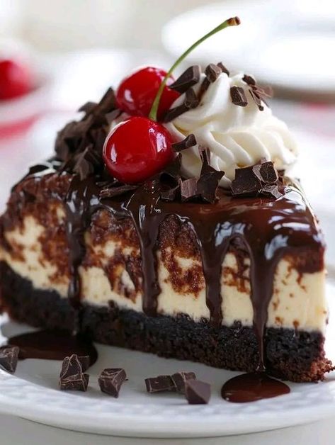 DeliciouSauce Hot Fudge Sundae Brownie Cheesecake, Summer Cheesecake Recipes, Fudge Topping, Chocolate Fudge Topping, Hot Fudge Topping, Hot Fudge Sundae, Fudge Sundae, Cheesecake Layer, Wine Cake