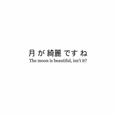 Japanese Quotes With Translation, Japanese Love Quotes, Soseki Natsume, English To Japanese, Texts Quotes, Phrase Motivation, Japan Quotes, Japanese Sentences, Japanese Tattoo Words