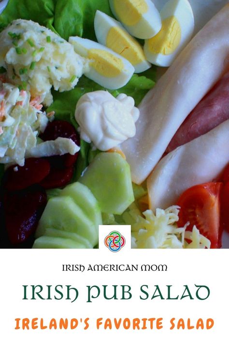 Irish Salads Traditional, Irish Salad Sandwich, Irish Pub Salad, British Salad Recipes, Irish Salad Recipes, Irish Salads, Irish Salad, Irish Mashed Potatoes, Carrot Raisin Salad